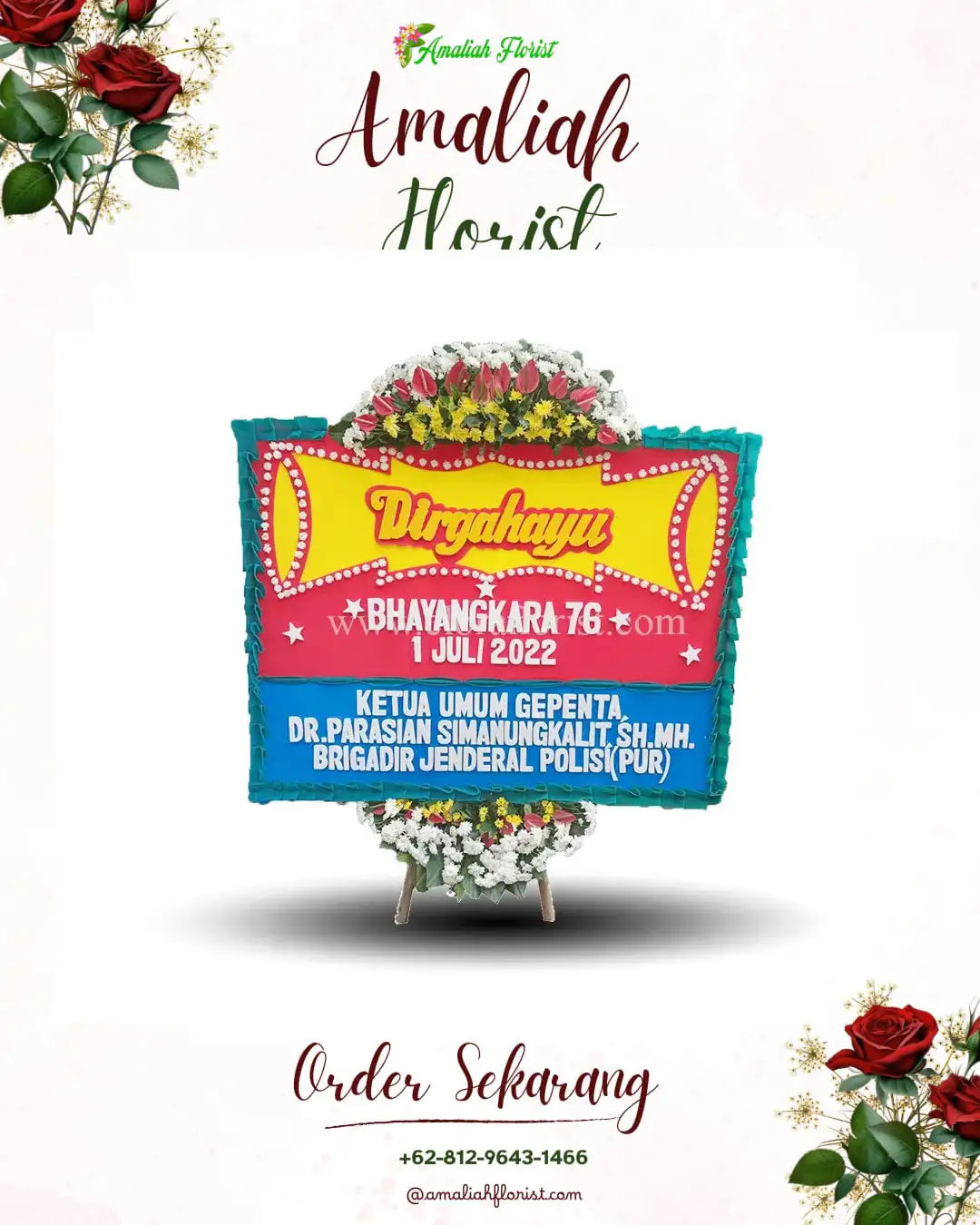 Papan Bunga HUT Ulang Tahun Deli Serdang